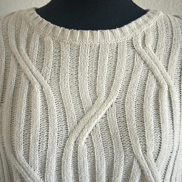 J.Jill Chenille Tunic Cream Sweater Size Petite Medium - Picture 4 of 10